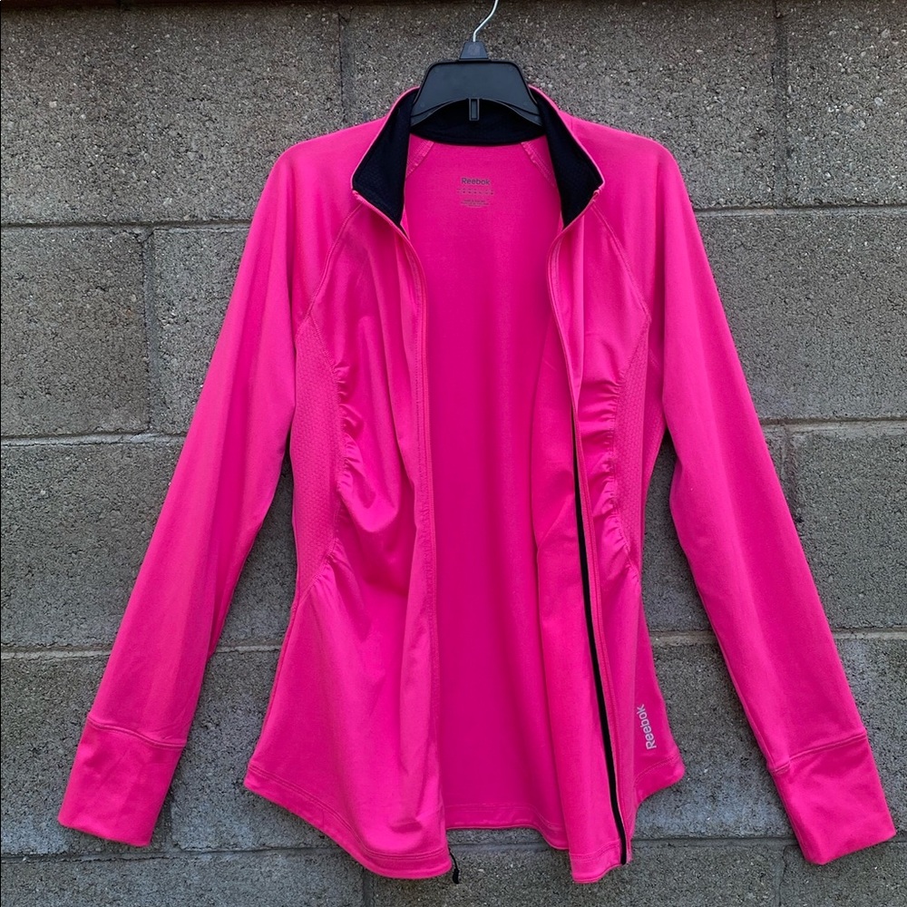 REEBOK Pink Athletic Yoga Training Top Sweatshirt